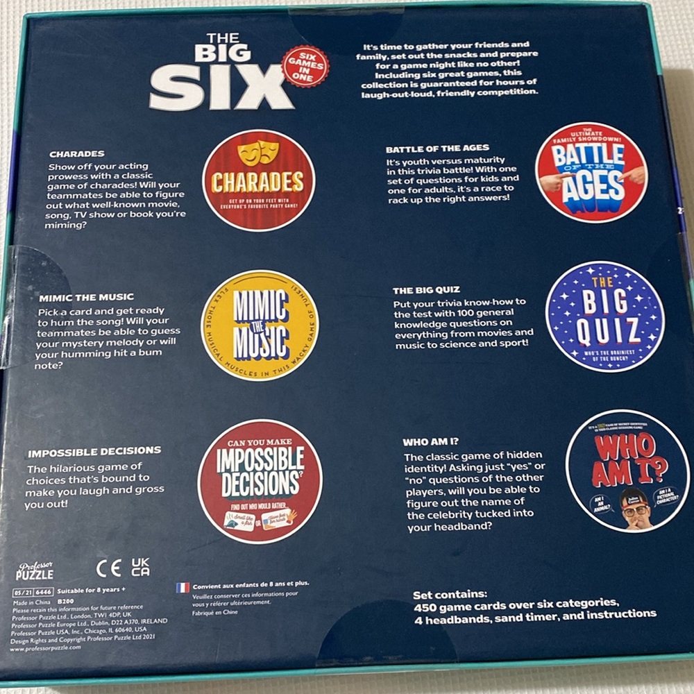 The Big SIX Bundle of Six Great Family Board Games 6 Games in One New Sealed Box - Picture 3 of 6